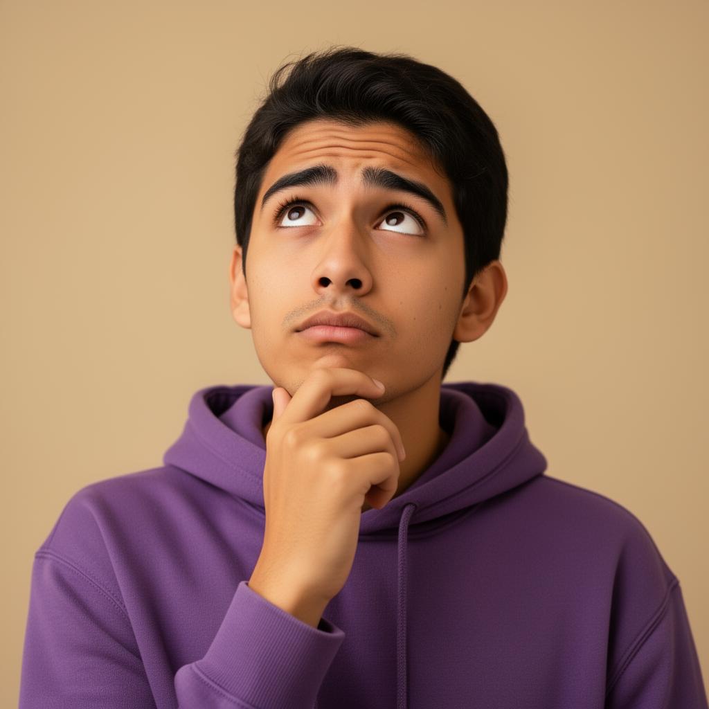 Estudiante pensativo preguntándose qué estudiar